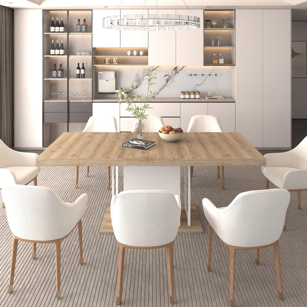 Extendable Dining Table for 6-10 People