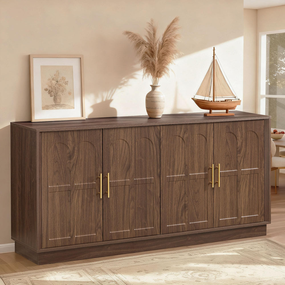 66.5" Sideboard Buffet Cabinet with Arched Doors