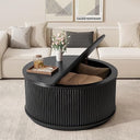 Fluted Lift Top Coffee Table with Hidden Storage