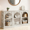 Narrow Entryway Console Table with 3-Tier Storage Shelf