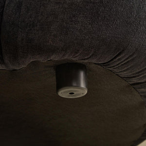 125.98" Curved Sofa with Love Heart Design, 5-Seat Cloud Couch, Black