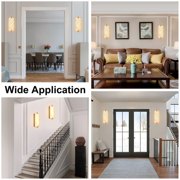Marble Wall Sconce Dimmable Light Fixture