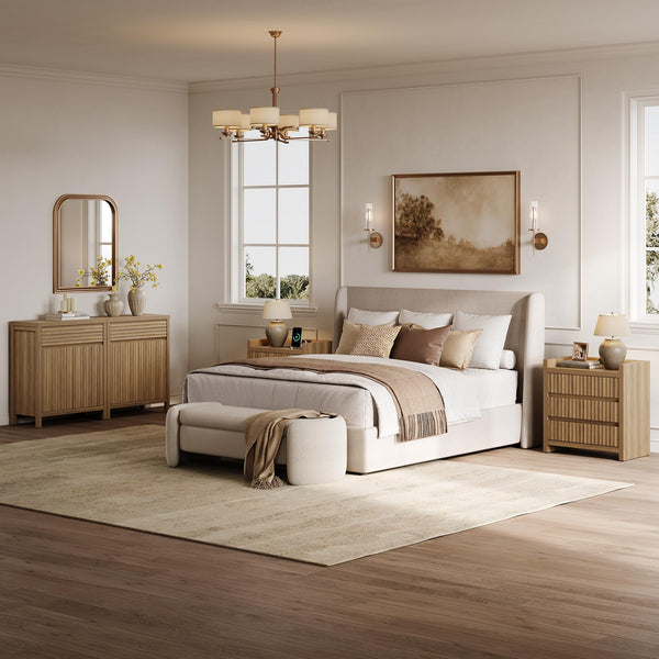 3-Drawer Nightstand Set of 2 with Charging Station