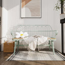 Farmhouse Spindle Back Bench with Armrests & Back Support