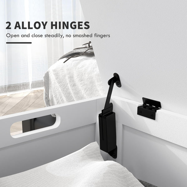 Storage Bench with Safety Hinges & Cut-Out Handles