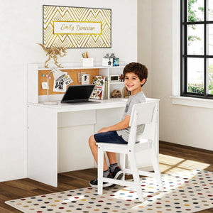 Kids Study Desk with Chair Set and Hutch