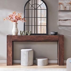 63-Inch Entryway Console Table with Drawers