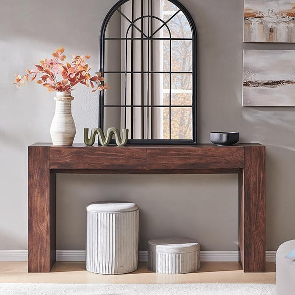 63-Inch Entryway Console Table with Drawers