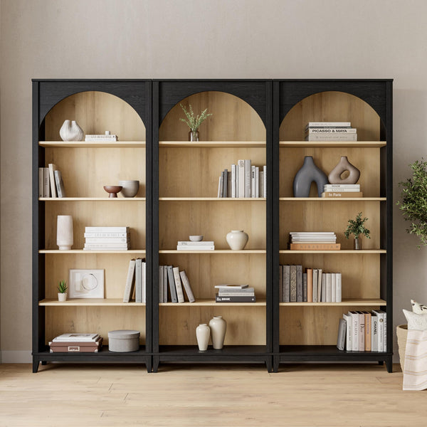 Arched Bookcase 78" Tall with 3 Adjustable Shelves