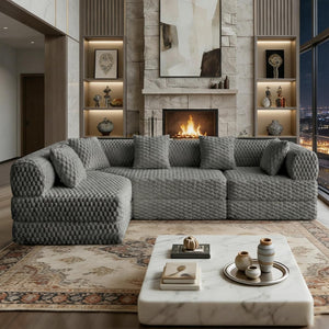 108" Modular Sectional Sofa Futon Convertible Sleeper