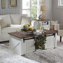 Lift Top Coffee Table with Sliding Barn Door