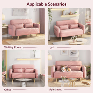 Mid-Century Modern 2-Seater Loveseat Sofa