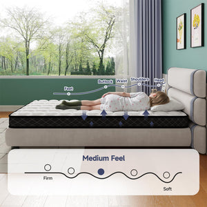 Twin Pillow Top Memory Foam Mattress – Medium Firm, Cooling Gel, 5 Inch