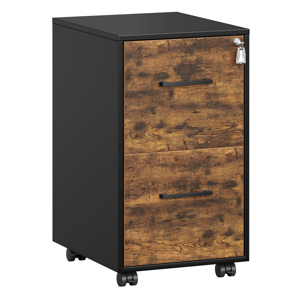 2-Drawer Mobile File Cabinet with Lock