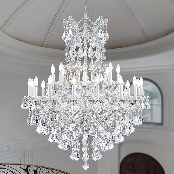 K9 Crystal Maria Theresa Chandelier – 12 or 24 Light, Gold or Silver