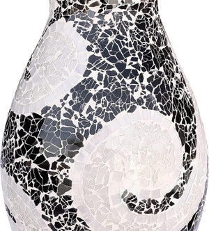 Mosaic Terracotta Floor Vase – 18 Inch Tall Cylinder
