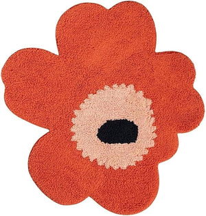 Unikko Floral Bath Mat – Organic Cotton, Non-Slip, Flower Shaped