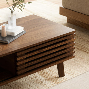 Mid-Century Coffee Table & TV Stand Set – Walnut
