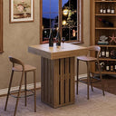 Square Bar Pub Table 39.76" – Brown