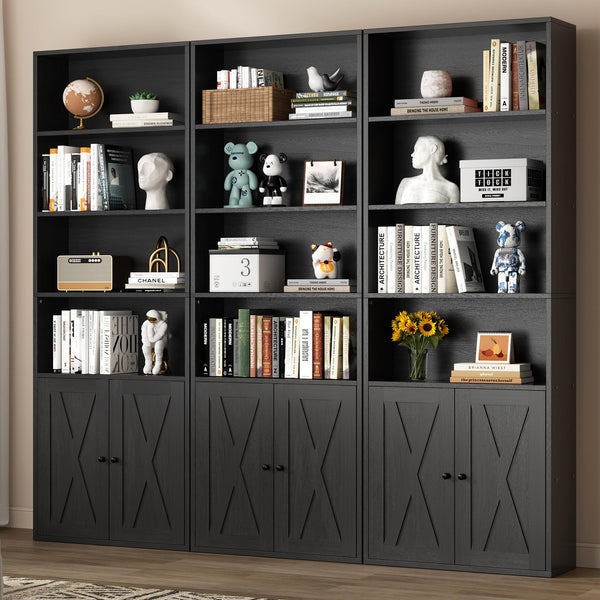 6-Tier Bookshelf with Cabinet Door, 71" Tall