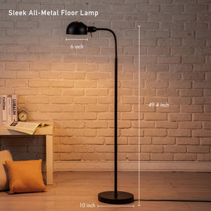 Adjustable Gooseneck Floor Lamp with Rotatable Shade