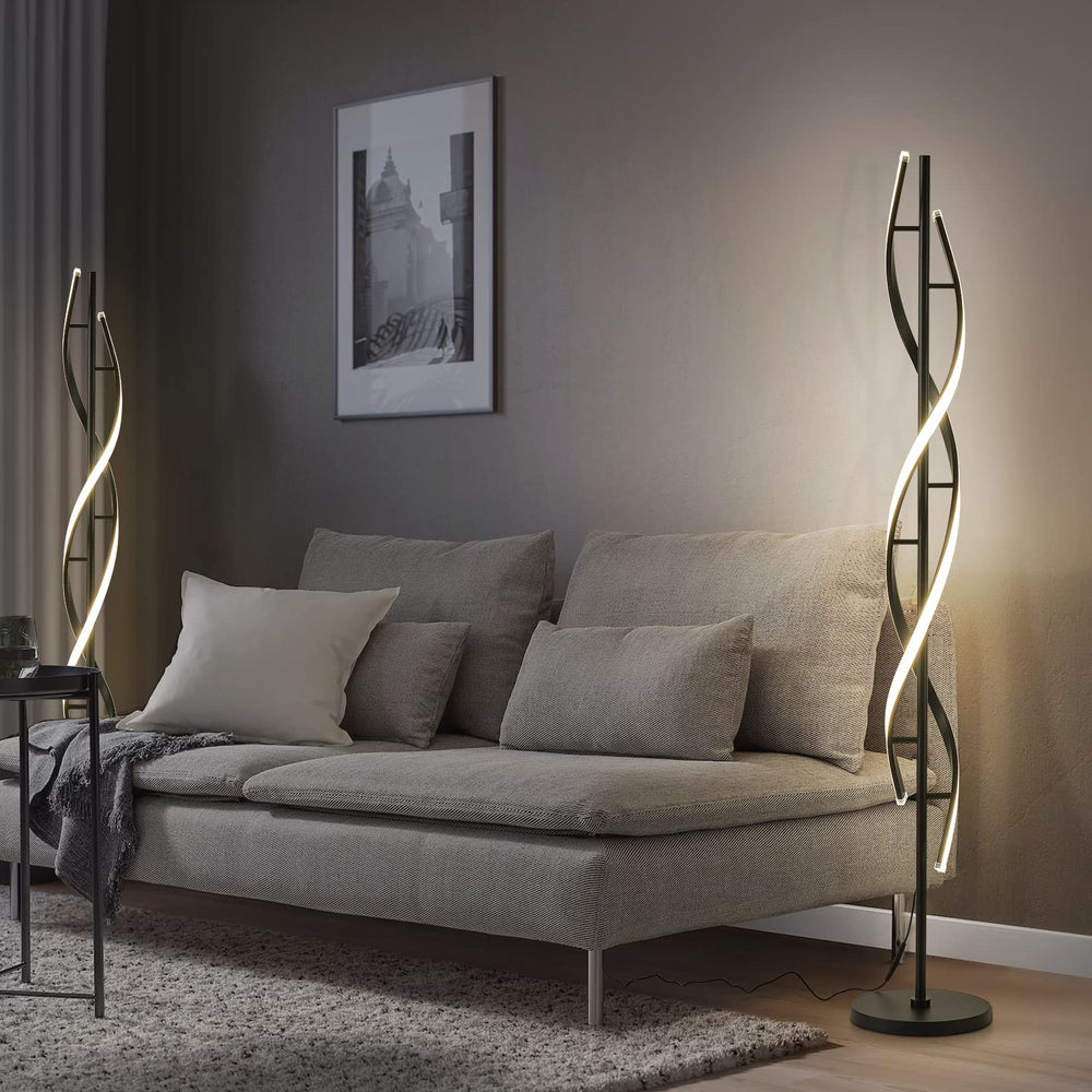 Spiral LED Dimmable Floor Lamp with Remote Control