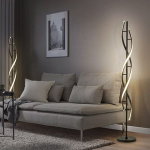 Spiral LED Dimmable Floor Lamp with Remote Control
