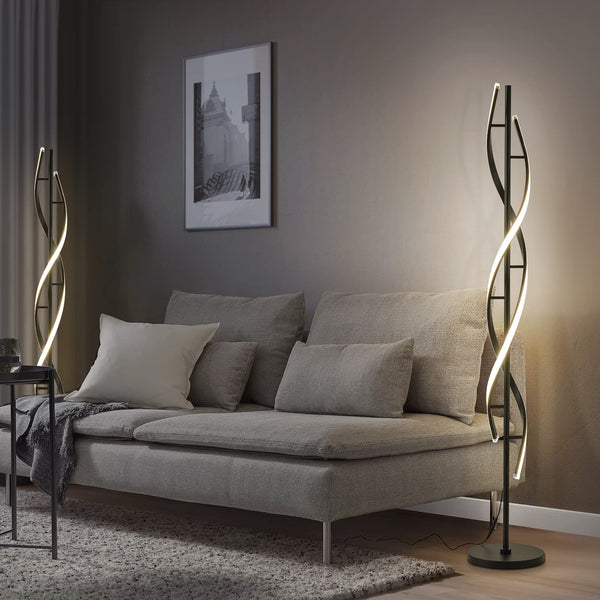 Spiral LED Dimmable Floor Lamp with Remote Control