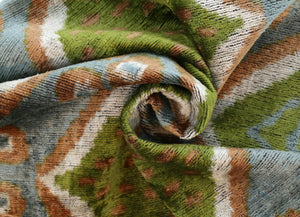 Geometric Ikat Velvet Throw Pillow 20x20