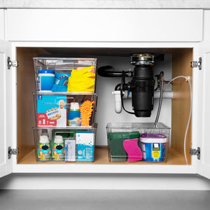 Clear Plastic Storage Bins with Lids – Kitchen, Pantry & Fridge Organizer