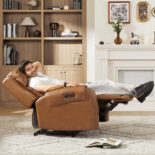 Power Recliner Chair with Adjustable Headrest & USB Ports