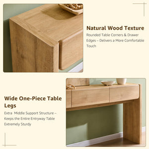 63" Farmhouse Console Table with 3 Drawers