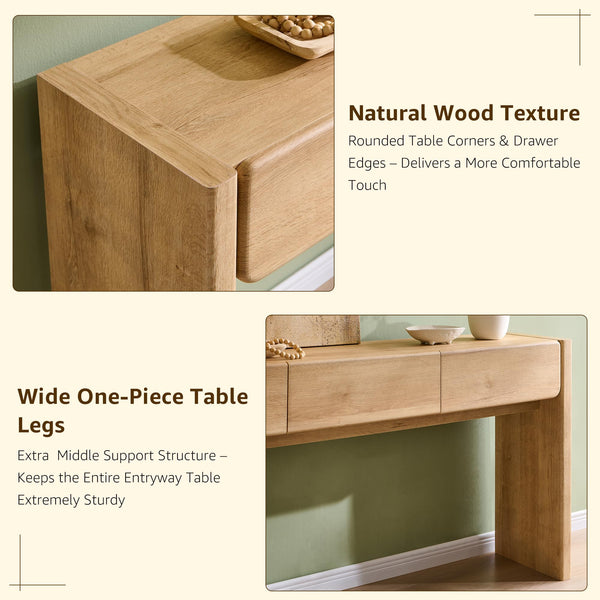 63" Farmhouse Console Table with 3 Drawers