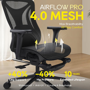 Ergonomic Office Chair with Footrest & Mesh Back