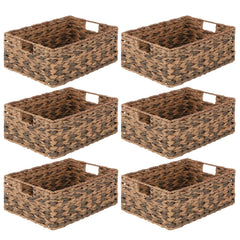 Woven Farmhouse Kitchen Storage Basket Bin — 6 Pack