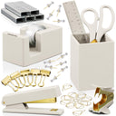 Desktop Office Supplies Organizer Set with Stapler, Pen Holder & Tape Dispenser