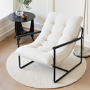 Modern Accent Chair with Metal Frame & Cushioned Seat