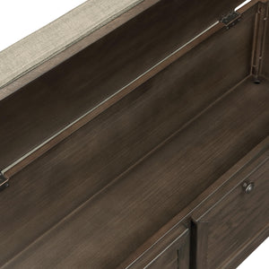 Coastal Lift-Top Storage Bench with Louvered Front
