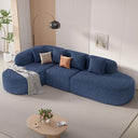 114" Curved Modular Sectional Sofa with Chaise, L-Shape, No Assembly