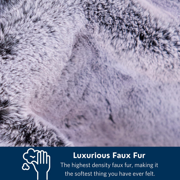 Reversible Faux Fur Waterproof Throw Blanket