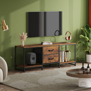 TV Stand with Drawers & Open Storage Shelves for 50" TVs