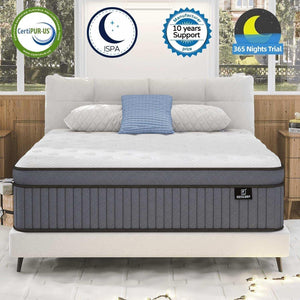 14" King Hybrid Mattress – Gel Memory Foam & Pocket Springs