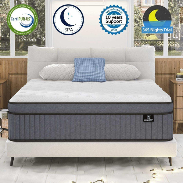 14" King Hybrid Mattress – Gel Memory Foam & Pocket Springs