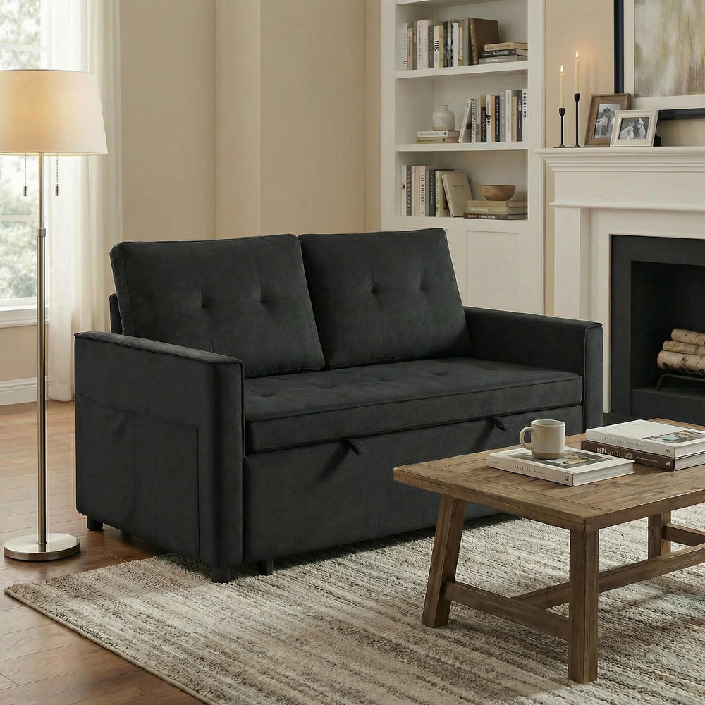 Convertible Sleeper Sofa Futon with Adjustable Backrest