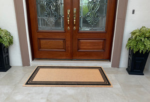 Natural Coir Anti-Shed Doormat with PVC Backing – Multiple Sizes