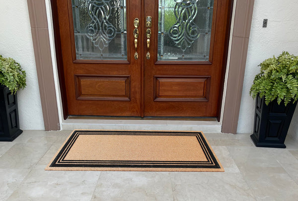 Natural Coir Anti-Shed Doormat with PVC Backing – Multiple Sizes