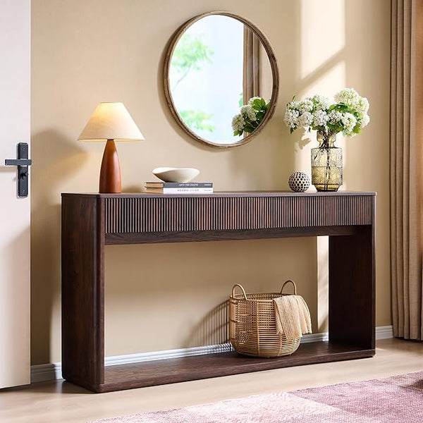 63" Fluted Console Table with Drawers