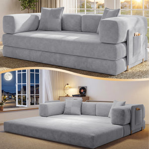 78.8" Convertible Futon Sofa Bed