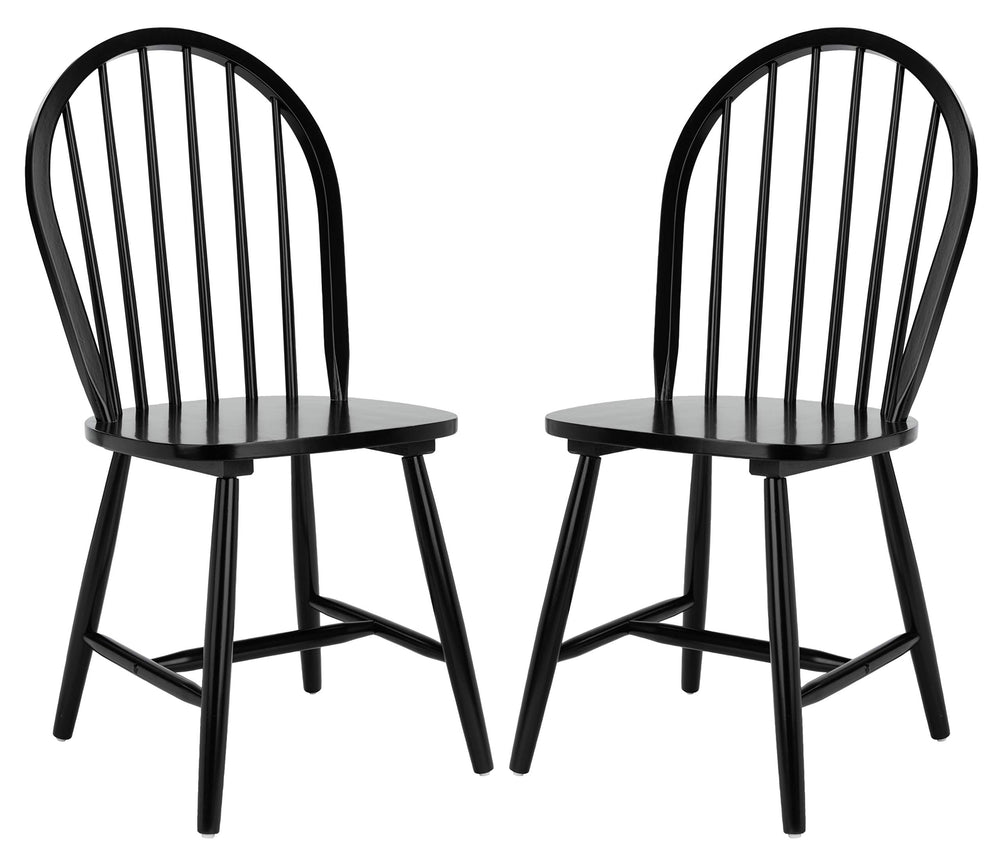 Windsor Farmhouse Dining Chairs Set of 2 – Spindle Back Solid Wood