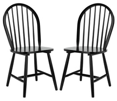 Windsor Farmhouse Dining Chairs Set of 2 – Spindle Back Solid Wood